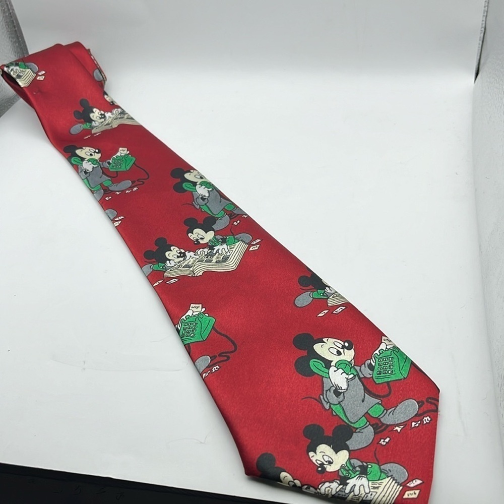 90s Disney Mickey Mouse Silk tie necktie mens fun formal